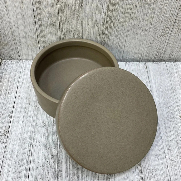 Threshold x Studio McGee 7" x 7" Round Carved Ceramic Box Gray - Picture 6 of 7